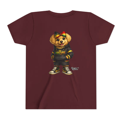Youth Tee — Cute Rasta Bear "Culture" Graphic Kids T-Shirt
