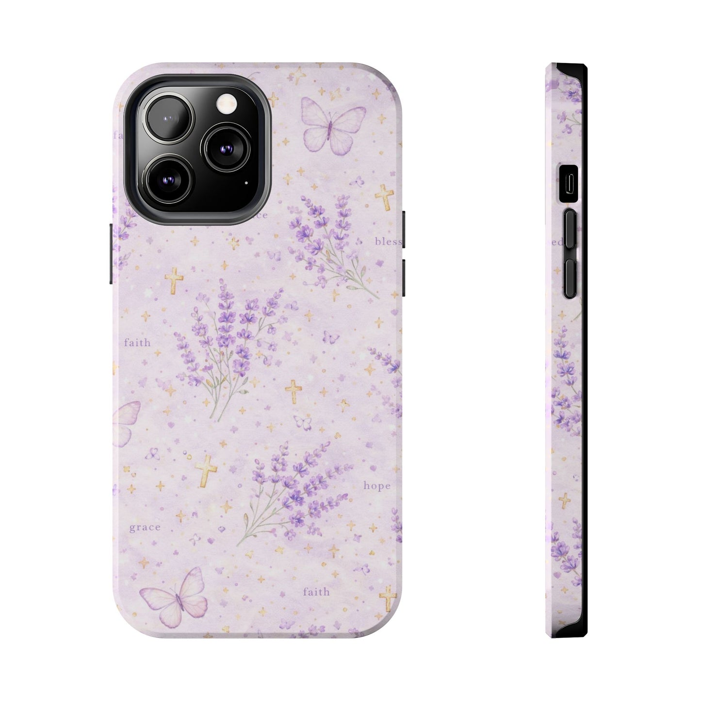 Faith Grace Blessed Phone Case | Christian Floral iPhone Case