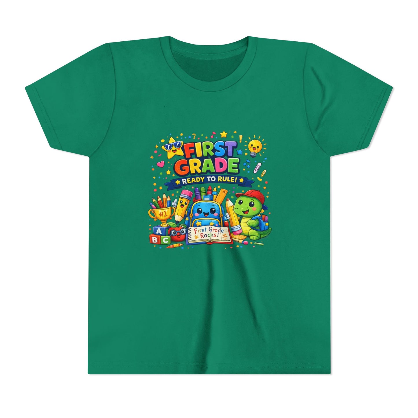 First Grade Youth T‑Shirt – "First Grade Ready to Rule" Cute Back-to-School Tee
