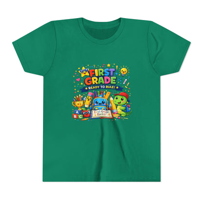 First Grade Youth T‑Shirt – "First Grade Ready to Rule" Cute Back-to-School Tee