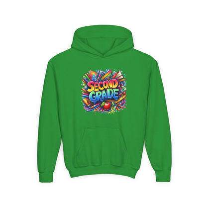 Second Grade Kids Hoodie — Colorful School Day Pullover