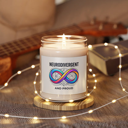 Neurodivergent and Proud Soy Candle | neurodiversity, autistic pride