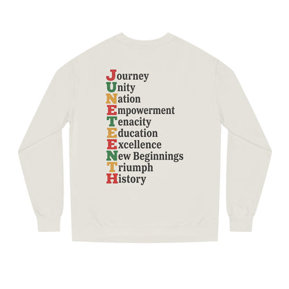 Juneteenth Acrostic Sweatshirt — Journey Unity Nation Empowerment Tee