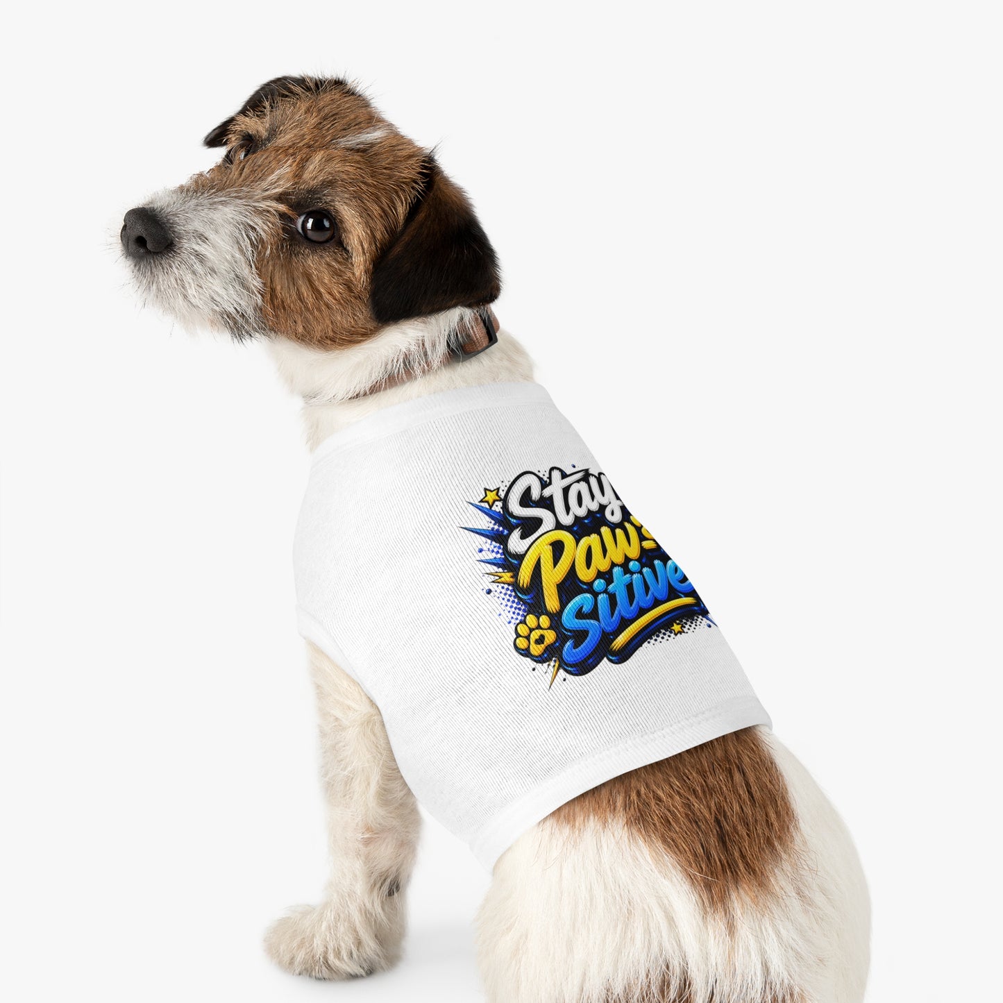 Stay Paw-sitive Pet Tank Top — Positive Paw Print Dog Shirt