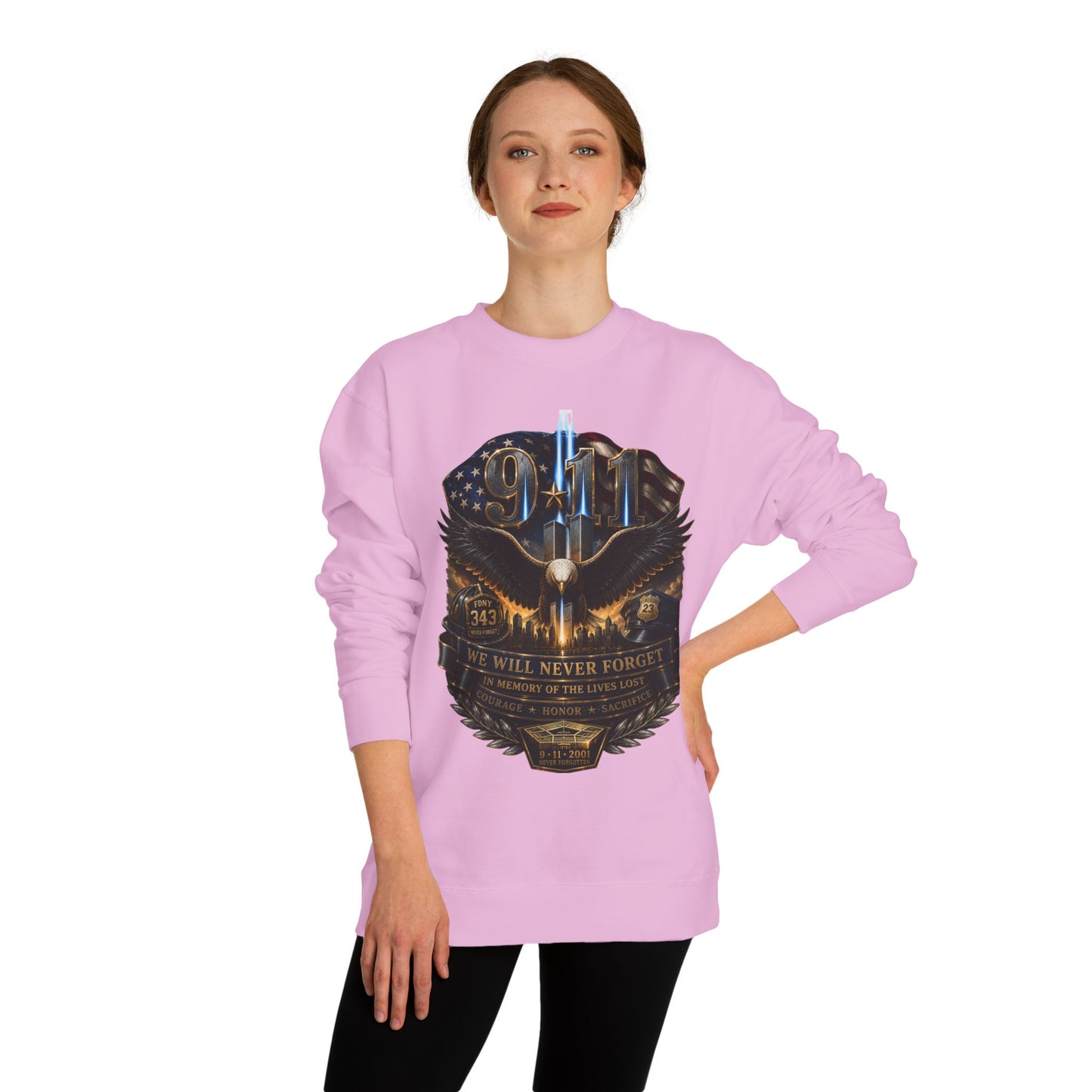 9/11 Memorial Sweatshirt — Never Forget Tribute Crewneck