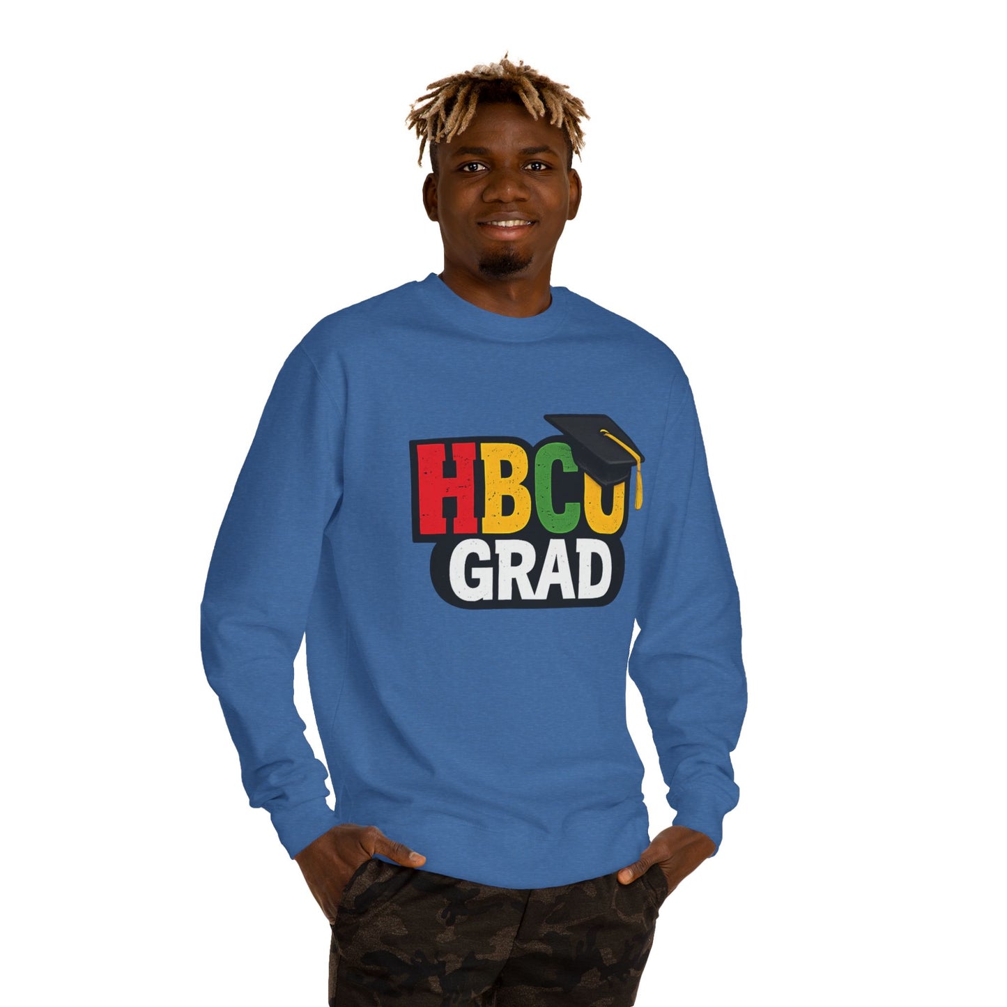 HBCU Grad Sweatshirt — Graduation Crewneck with Mortarboard