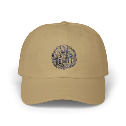 Dad Cap — 'Sky Is The Limit' Floral Script Embroidered Hat