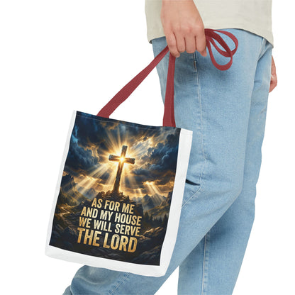 "As For Me And My House We Will Serve The Lord" Tote Bag