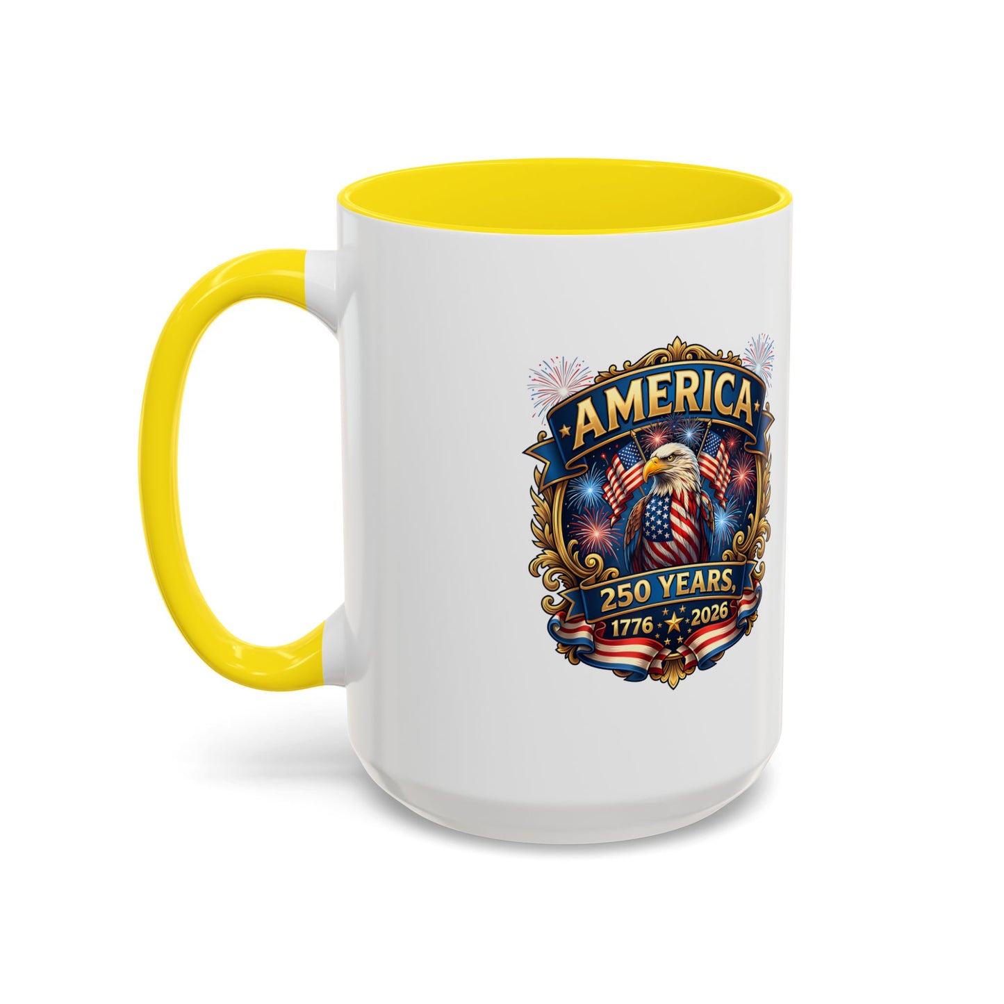250th America Eagle Coffee Mug — Patriotic 1776–2026 Anniversary Accent Mug