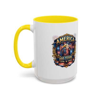 250th America Eagle Coffee Mug — Patriotic 1776–2026 Anniversary Accent Mug