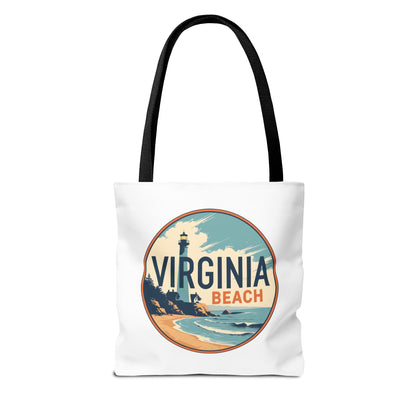 Virginia Beach Vintage Lighthouse Tote Bag