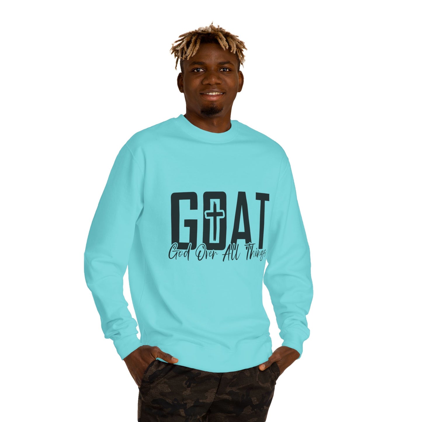 GOAT "God Over All Things" Sweatshirt — Christian Faith Crewneck