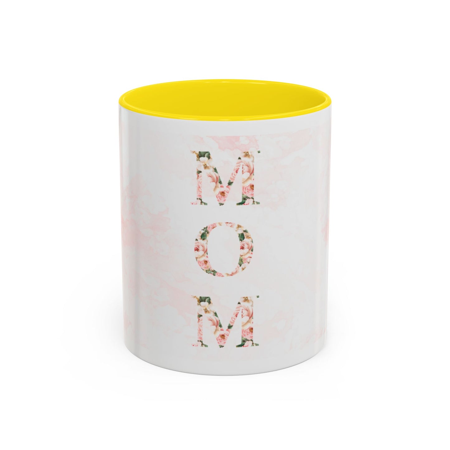 Mom Floral Accent Coffee Mug — Pink Roses Mother's Day Gift (11/15oz)