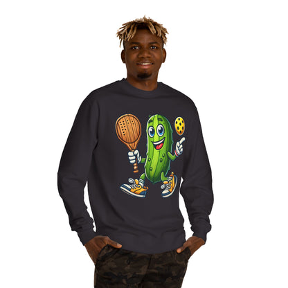 Pickle Pickleball Sweatshirt — Funny Pickle Playing Pickleball Crewneck