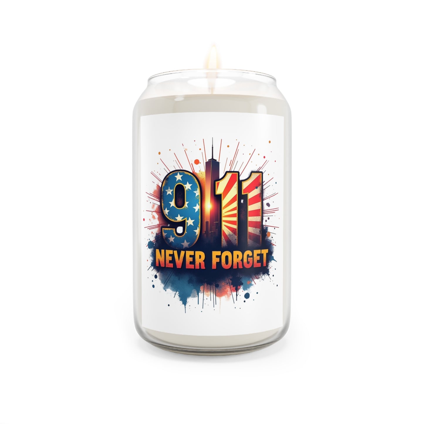 9/11 Never Forget Memorial Scented Soy Candle — 13.75 oz