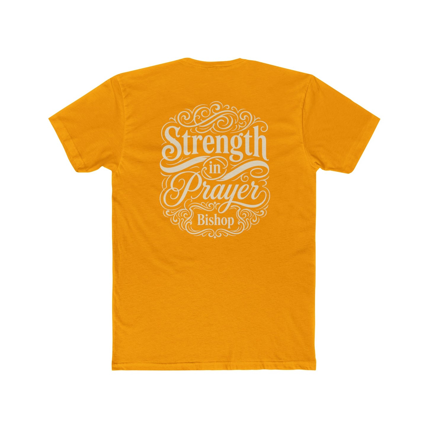 Strength in Prayer T-Shirt — Inspirational Faith Tee (Bishop)