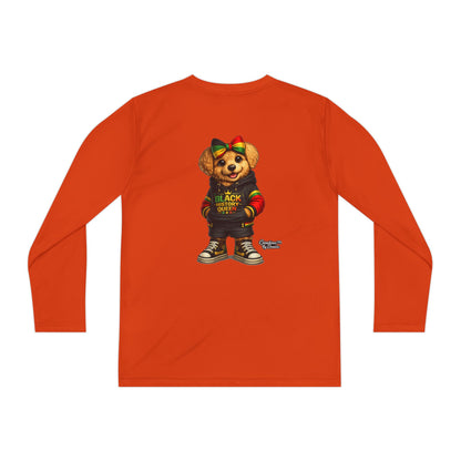 Youth Long Sleeve Tee — Rasta Bear 'Black History' Graphic