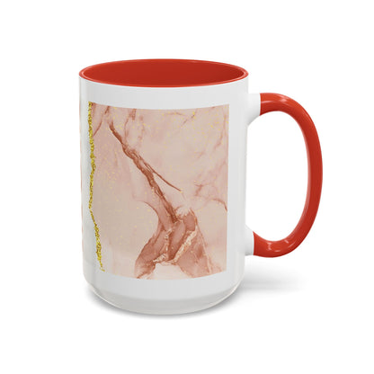 Mom Marble Accent Coffee Mug — Rose Gold & Gold Vein 11/15oz Gift