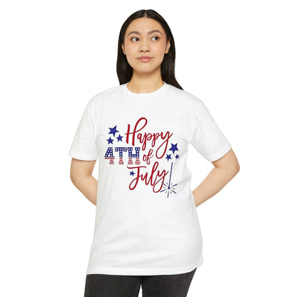 Happy 4th of July T‑Shirt — Patriotic Stars & Fireworks Tee