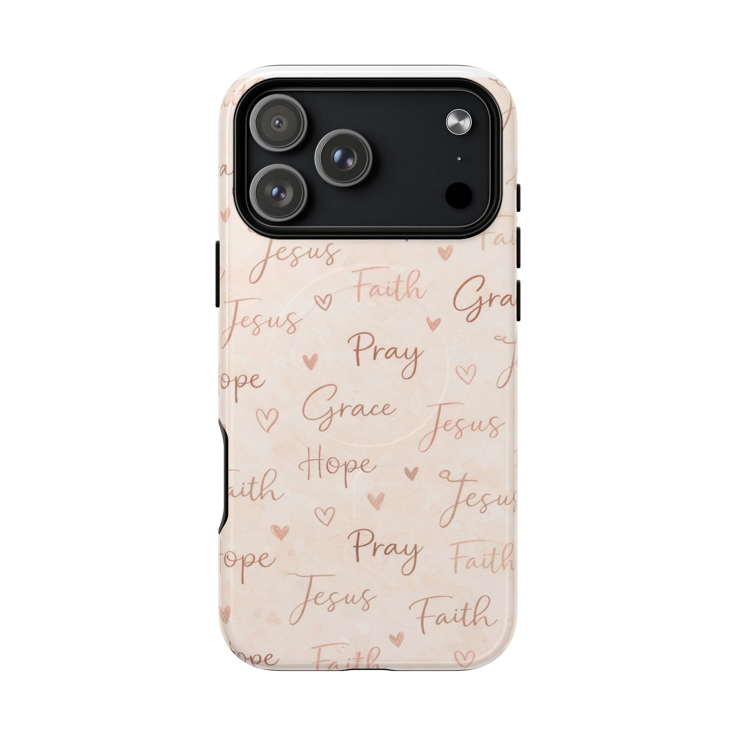 Christian Words Tough Magnetic Phone Case — Hope Pray Grace Jesus Faith