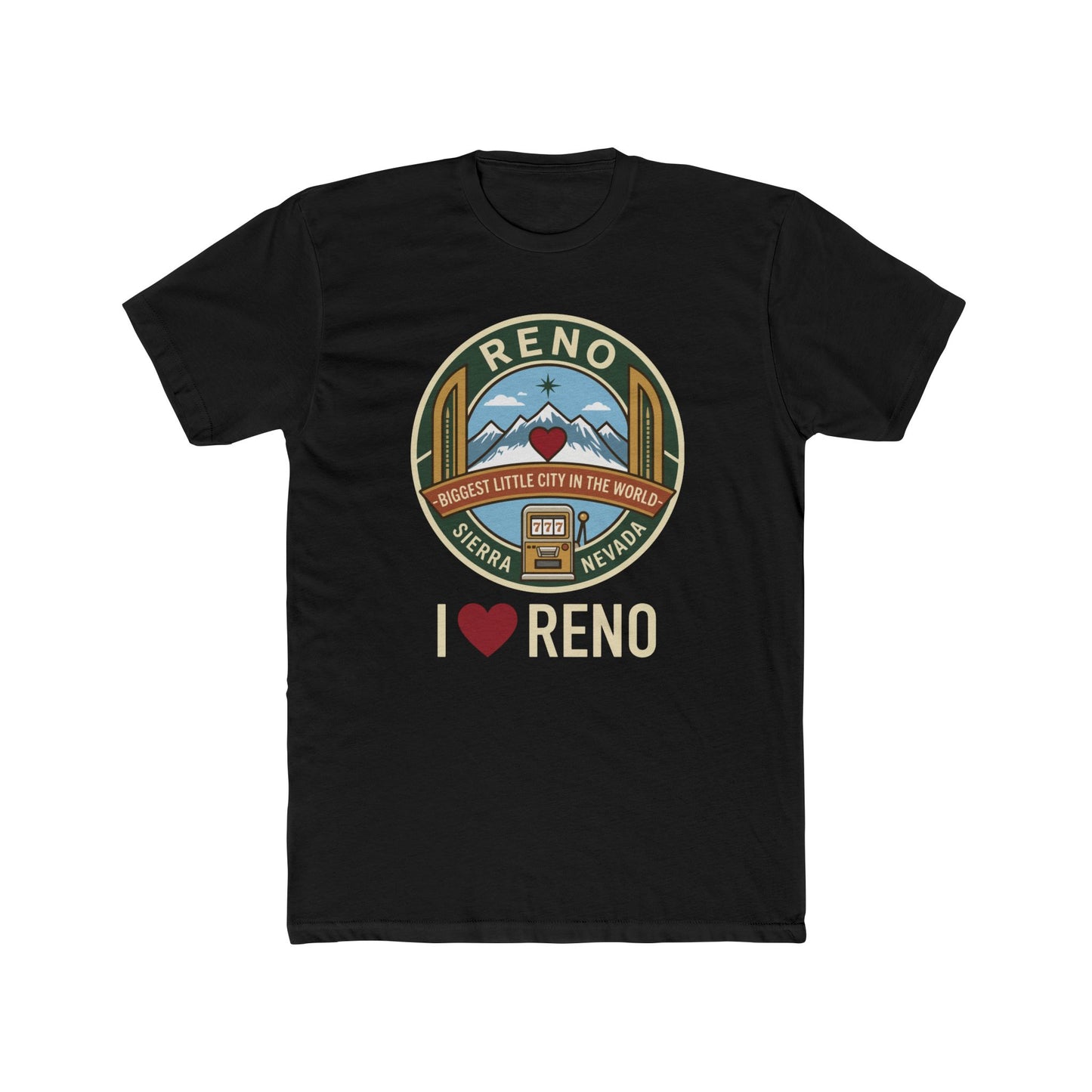 Reno Vintage Badge T-Shirt — I  Reno Retro Cityscape Tee