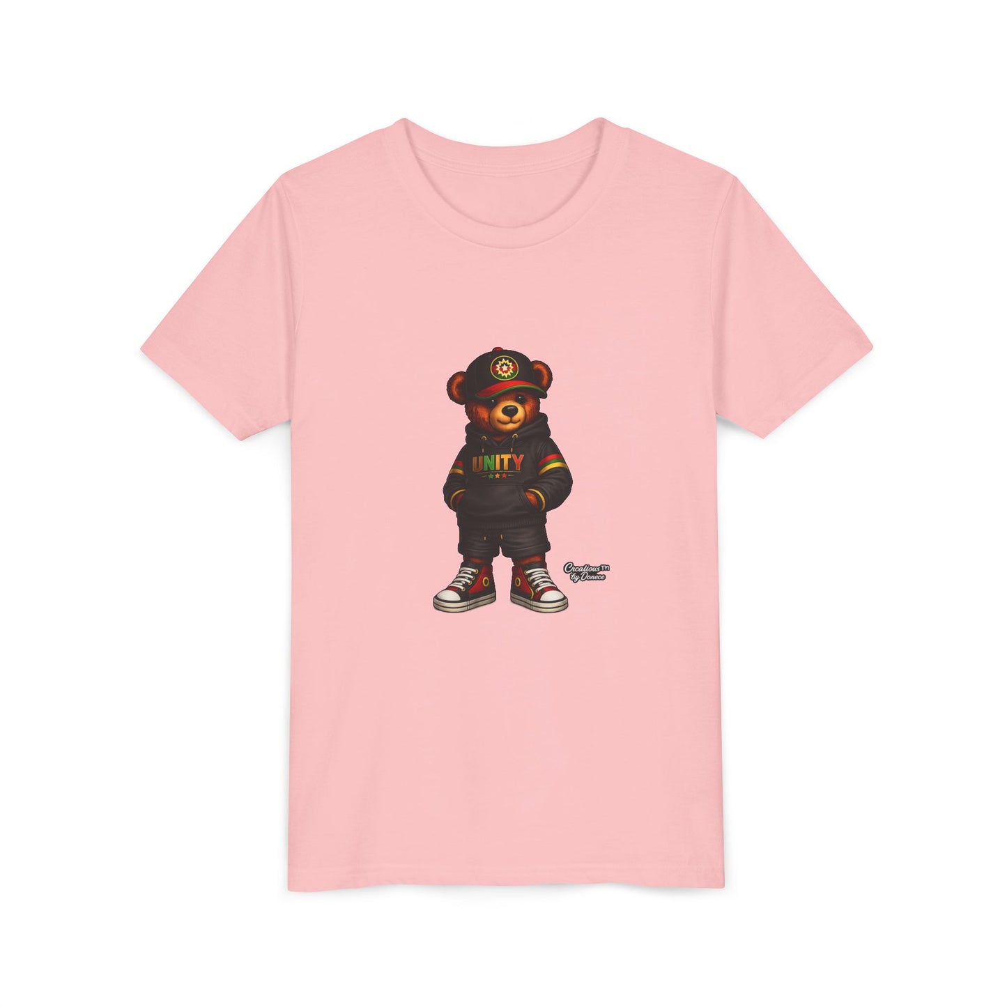 Youth T‑Shirt — Cool Bear Graphic Tee with 'UNITY' Hoodie Design