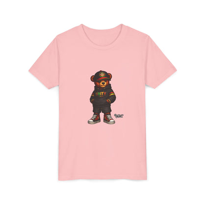 Youth T‑Shirt — Cool Bear Graphic Tee with 'UNITY' Hoodie Design