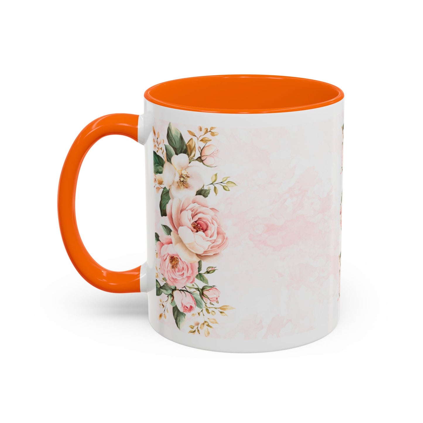 Mom Floral Accent Coffee Mug — Pink Roses Mother's Day Gift (11/15oz)