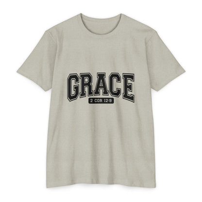 Grace T-Shirt — Faith Graphic Tee ("GRACE" with 2 Cor 12:9)