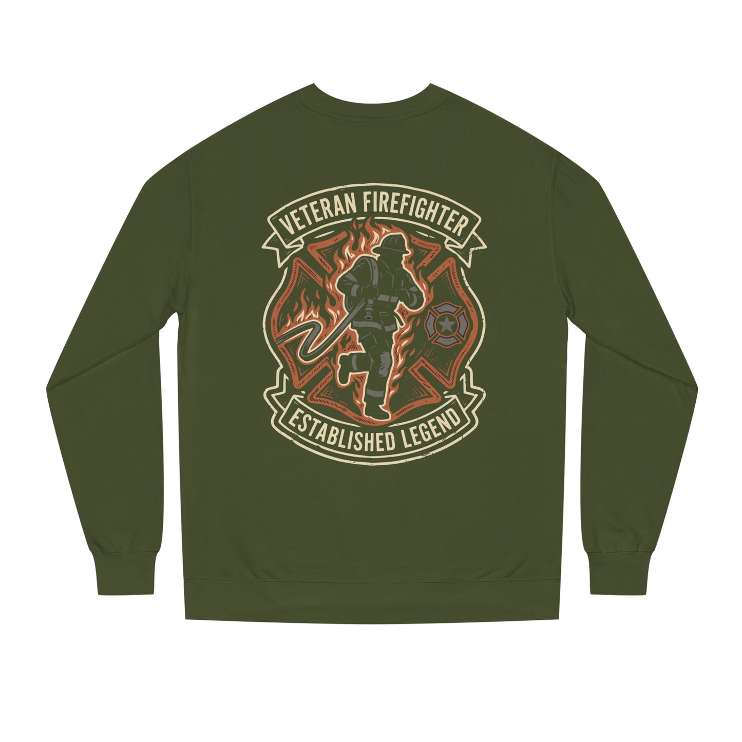Veteran Firefighter Crewneck Sweatshirt - "Established Legend" Tribute