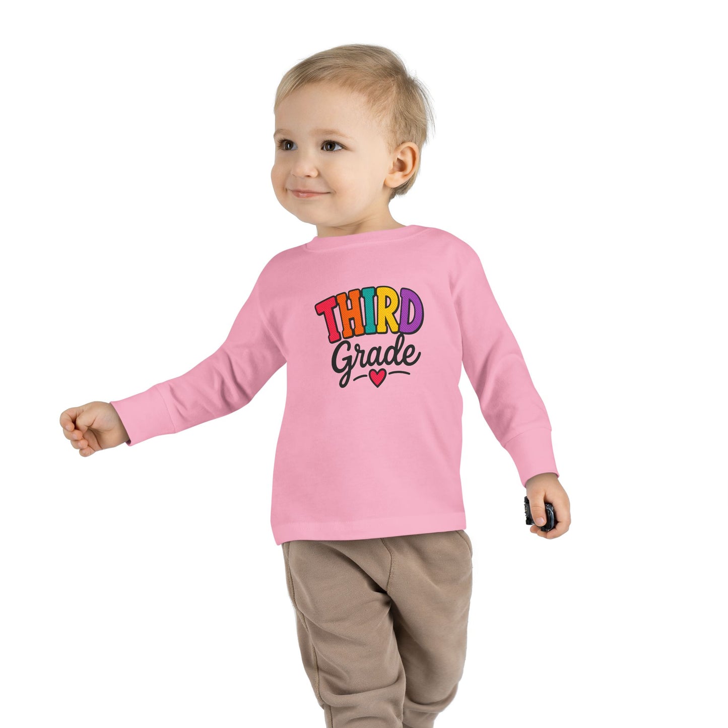 Third Grade Toddler Long Sleeve Tee — Cute Back-to-School Shirt