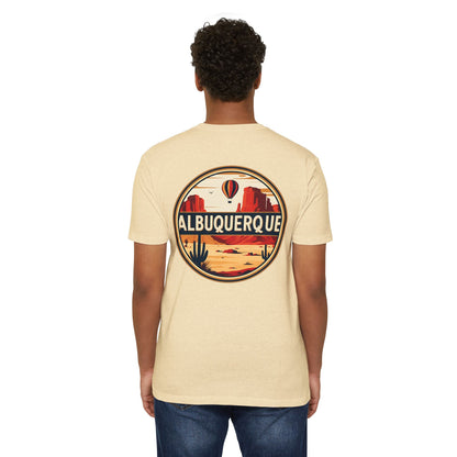 Albuquerque Desert Retro T-Shirt — Vintage Hot Air Balloon Southwest Travel Tee