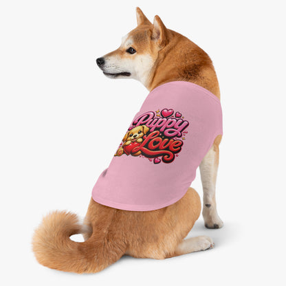 Puppy Love Pet Tank Top — Cute Puppy Heart Graphic Dog Shirt