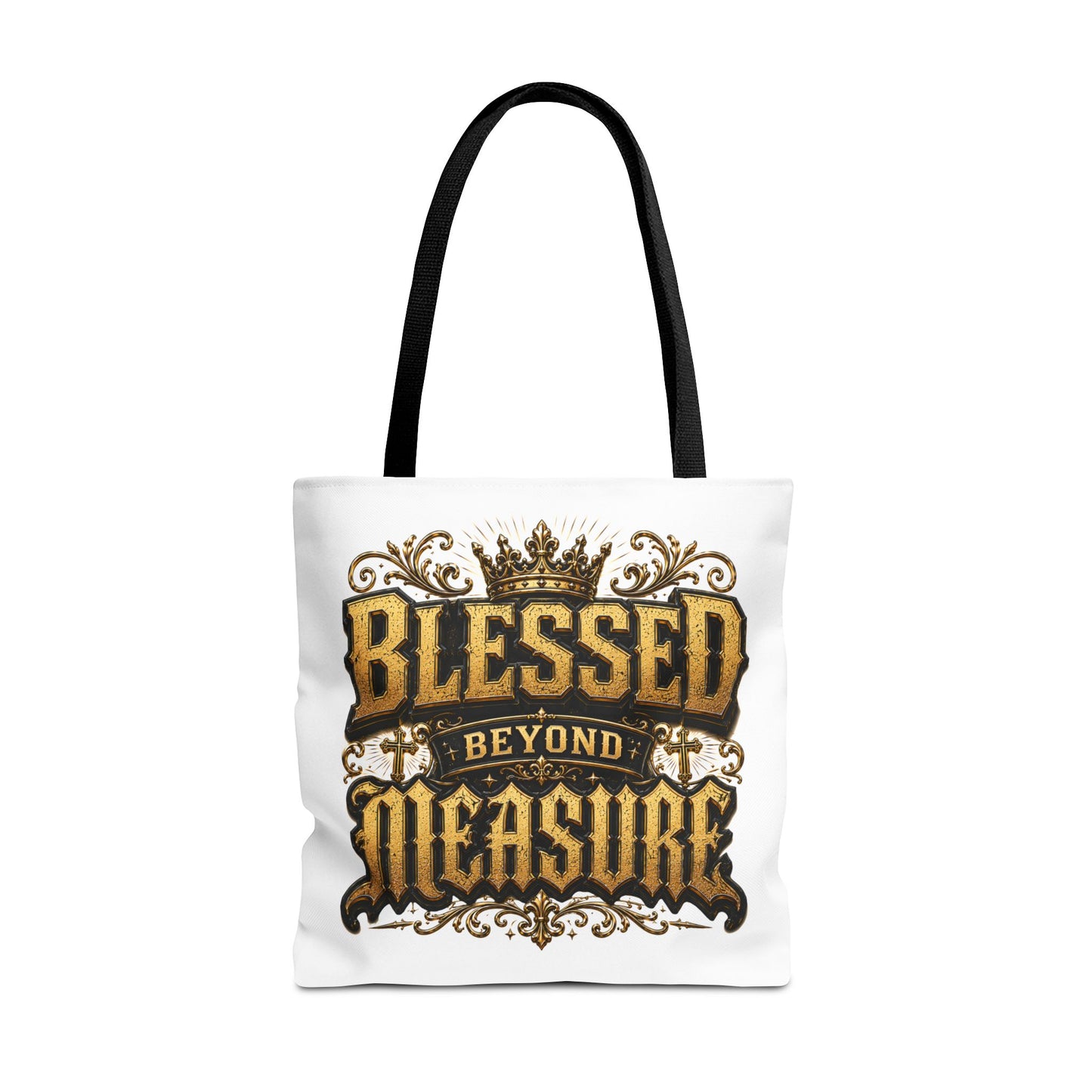 Blessed Beyond Measure Tote Bag — Inspirational Faith Canvas Tote
