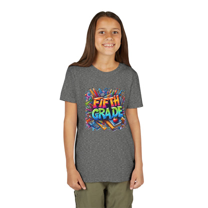 Fifth Grade Kid's Tee - Colorful School Supplies Back to School T-Shirt