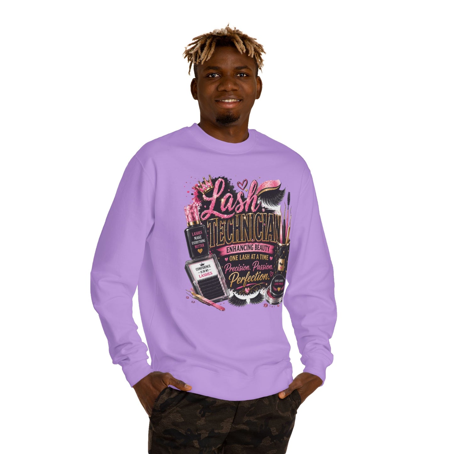Lash Technician Crewneck Sweatshirt — Professional Eyelash Artist Apparel
