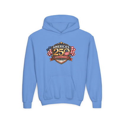 Youth Hoodie — "America's 250th Anniversary" Patriotic 1776-2026 Celebration Design