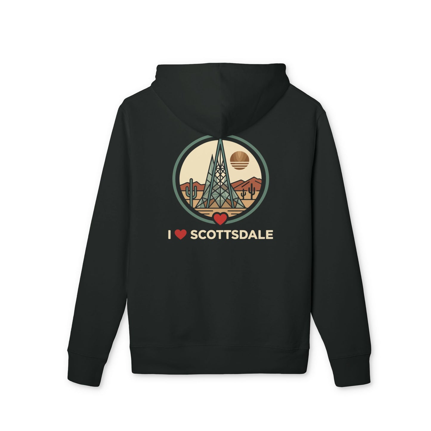 I Heart Scottsdale Hoodie — Retro Desert Graphic Pullover