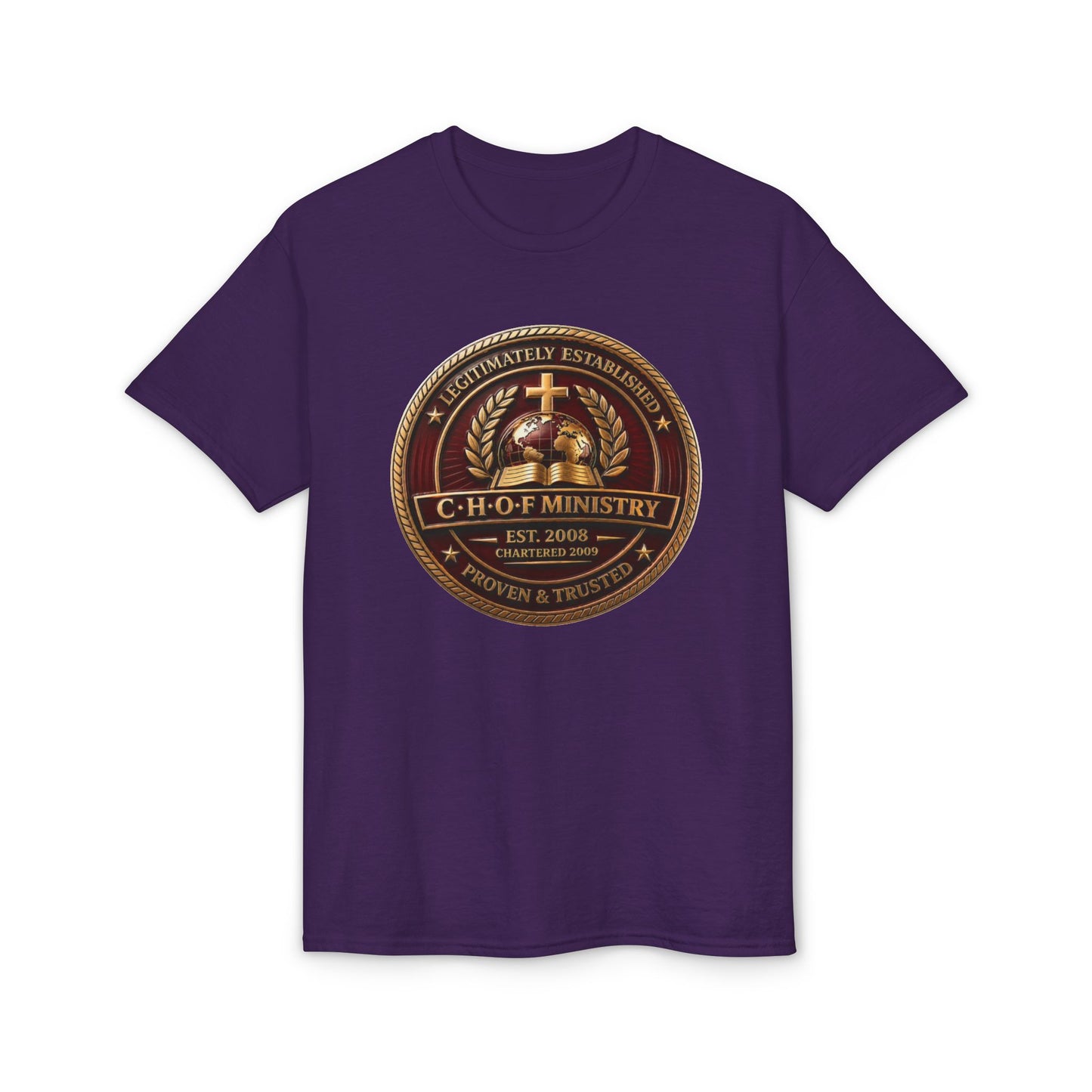 CHOF Ministry Logo T-Shirt — Established 2008 Christian Faith Tee