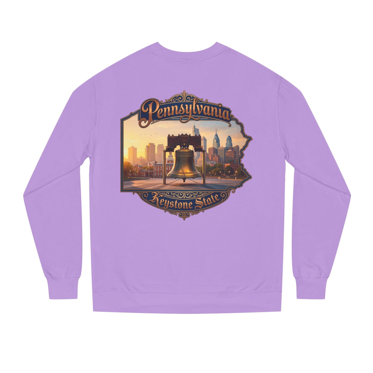Pennsylvania Keystone State Sweatshirt — Liberty Bell & City Skyline Crewneck