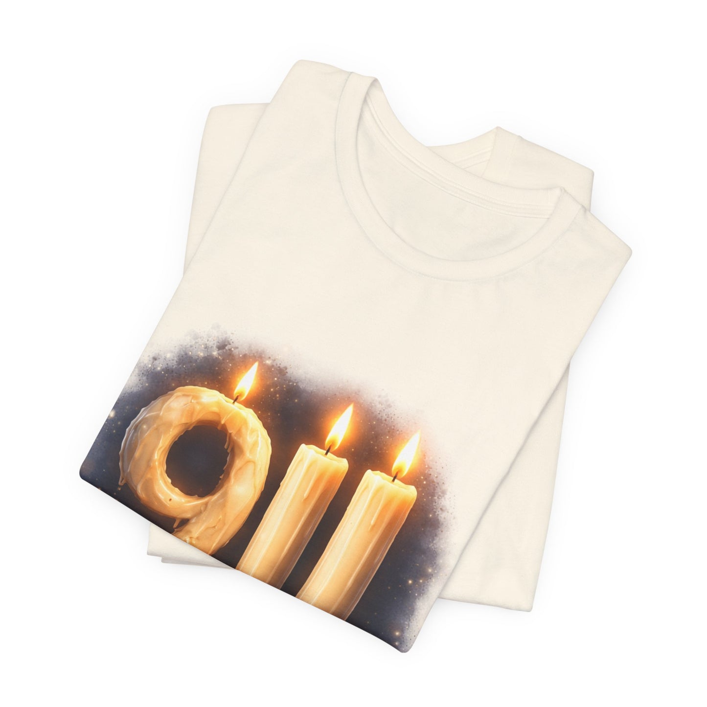9/11 Never Forget T-Shirt – Memorial Candle Tribute Tee
