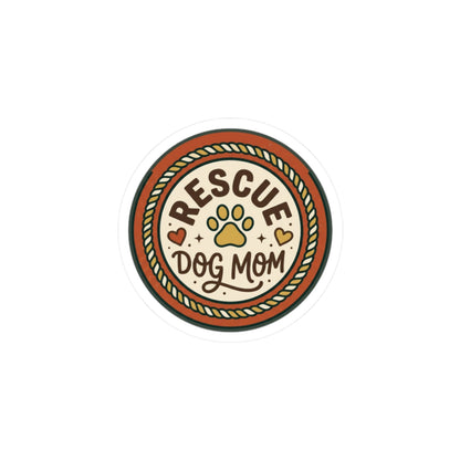 Rescue Dog Mom Sticker | Rescue Pride, Fur Baby Kiss-Cut