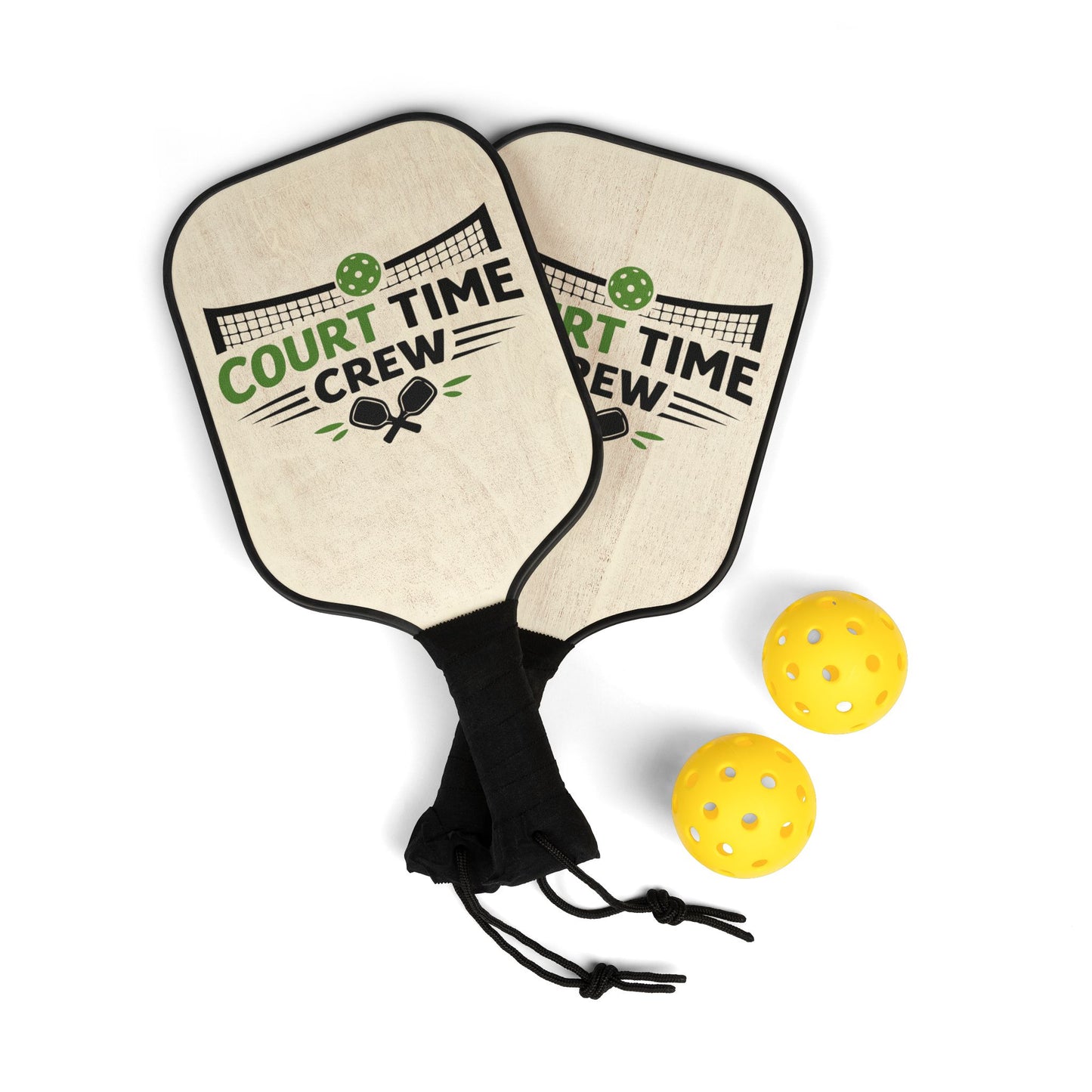 Court Time Crew Pickleball Paddles & Balls Kit — Pickleball Set for Players