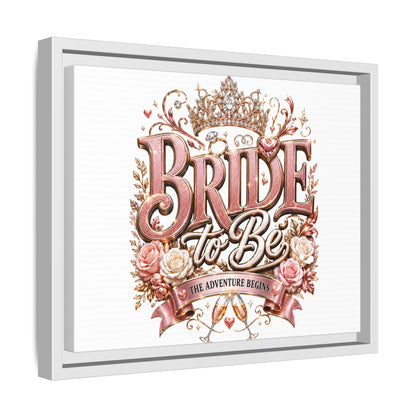 Bride to Be Framed Canvas - 'The Adventure Begins' Bridal Wall Art