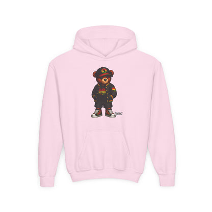 Youth Bear Hoodie — 'Follow Your History' Streetwear Kids Sweatshirt