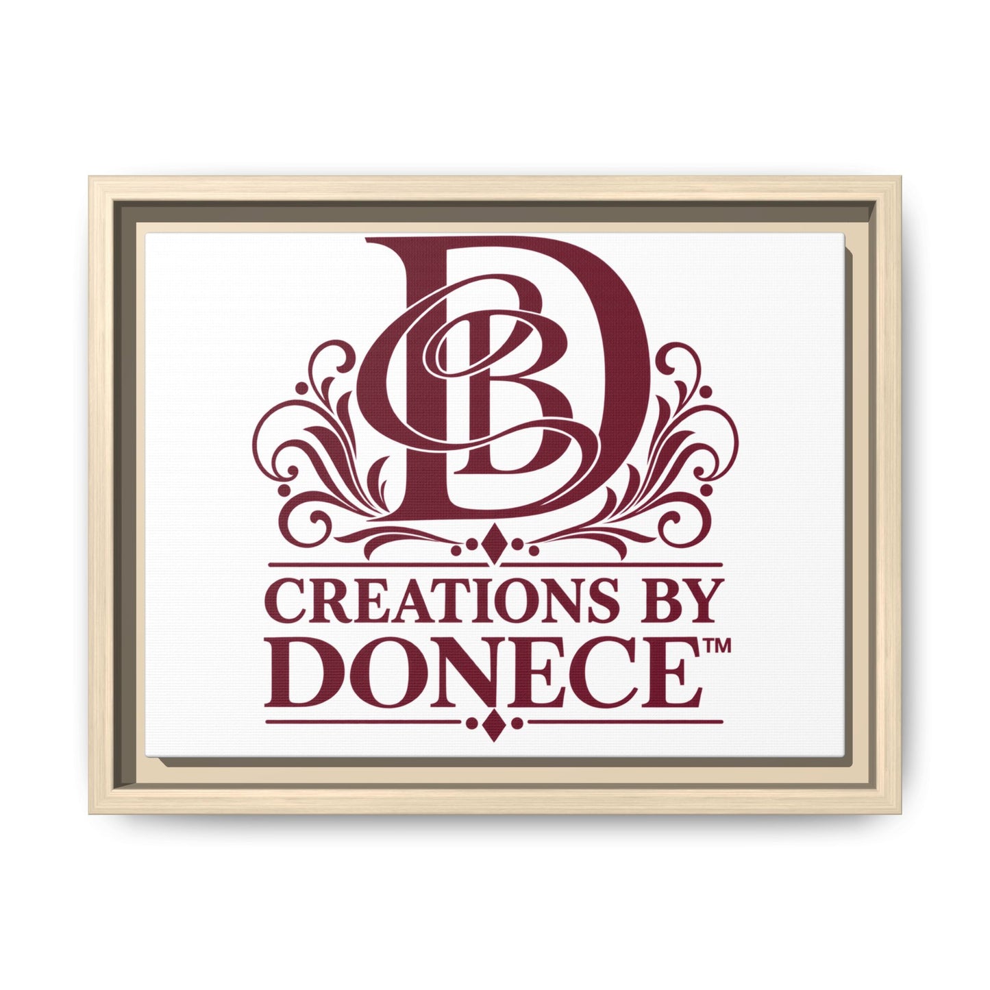 Framed Matte Canvas — Creations By Donece Logo Wall Art