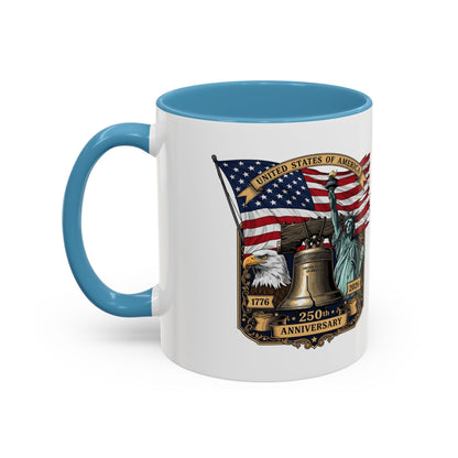 Liberty Anniversary Coffee Mug — 250th USA Celebration Accent Mug