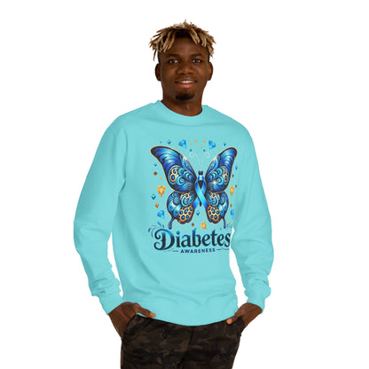 Diabetes Awareness Butterfly Sweatshirt