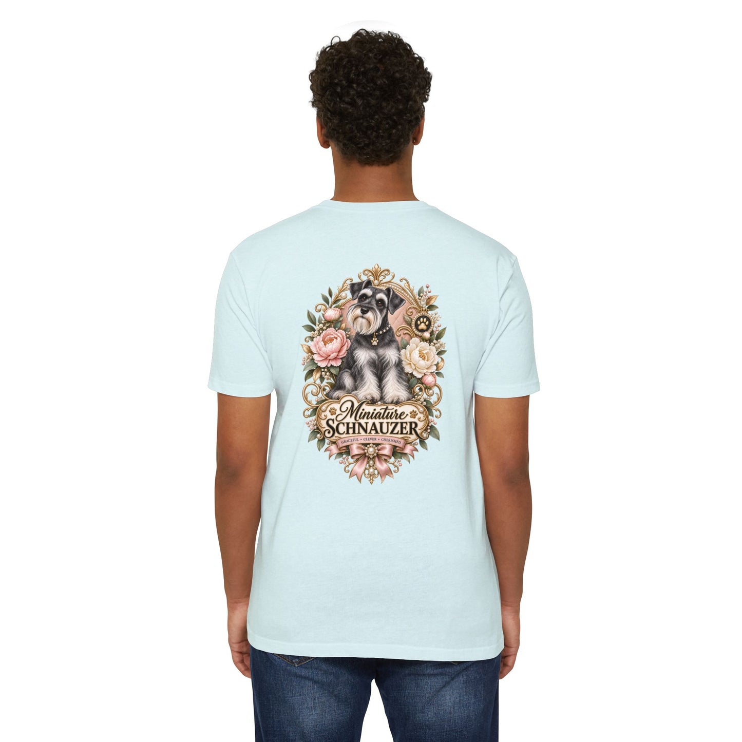 Miniature Schnauzer Floral T‑Shirt