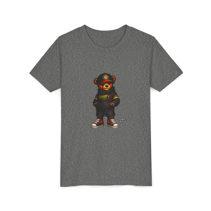 Youth T‑Shirt — Cool Bear Graphic Tee with 'UNITY' Hoodie Design